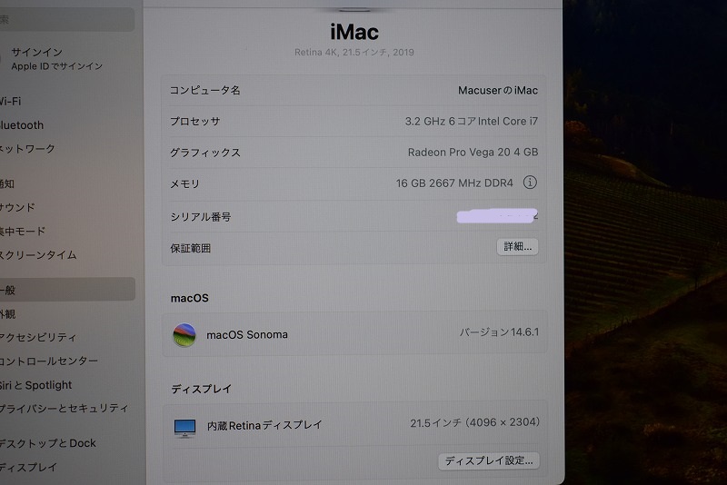 Apple iMac 21.5inch 4K 2019 CTO【中古】